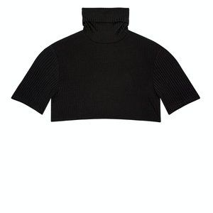 Womens Crop Turtleneck
